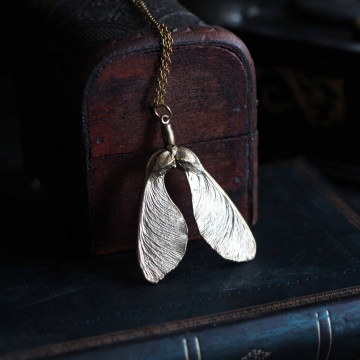 Gilded maple wings - pendant