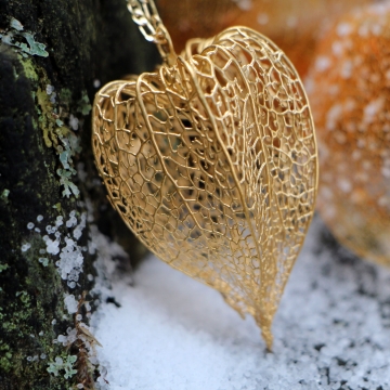 Gilded physalis - pendant