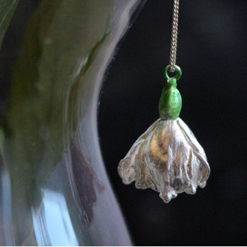 Silver-plated snowflake - pendant