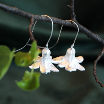 Silver-plated hyacinth - earrings
