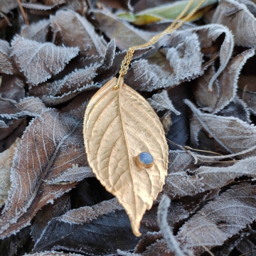 Gilded leaf of lilac